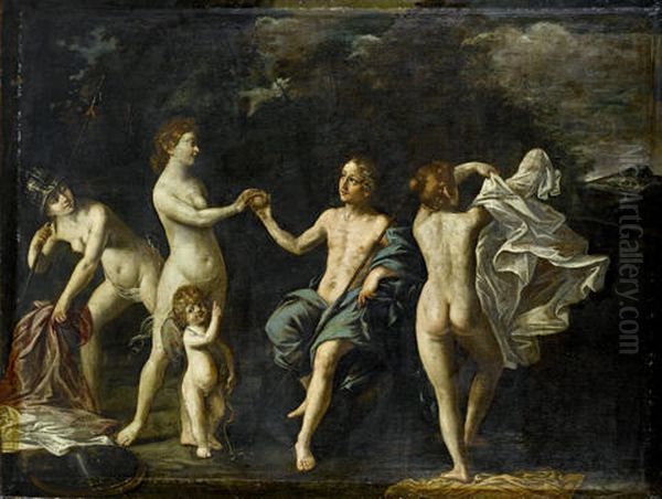 The Judgment Of Paris Oil Painting by Ludovico Carracci