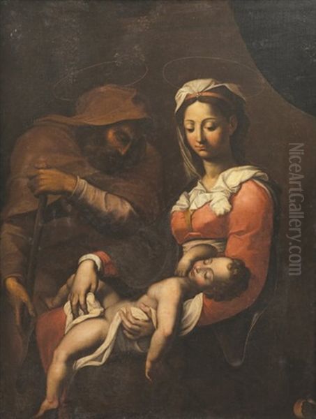 Sainte Famille Oil Painting by Ludovico Carracci