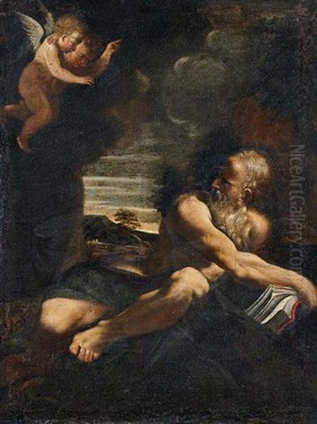 Saint Jerome In The Wilderness Oil Painting by Ludovico Carracci