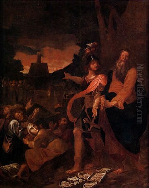 Mose Spezza Le Tavole Della Legge Oil Painting by Ludovico Carracci