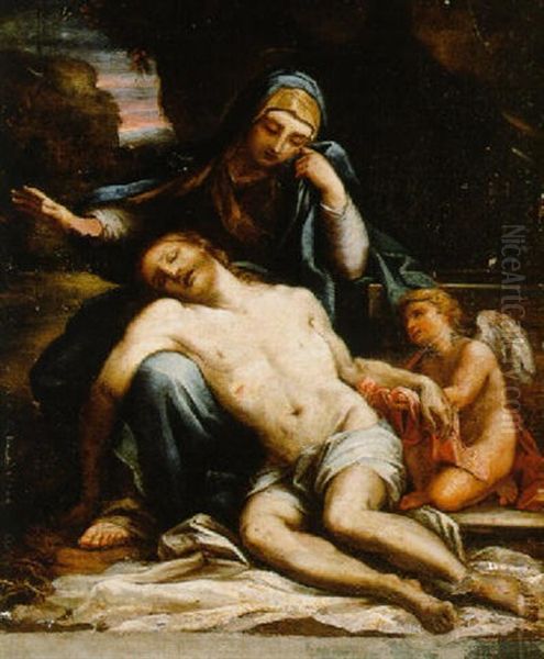 The Pieta Oil Painting by Ludovico Carracci