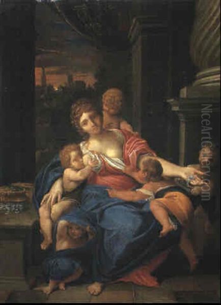 An Allegory Of Abundance Oil Painting by Ludovico Carracci