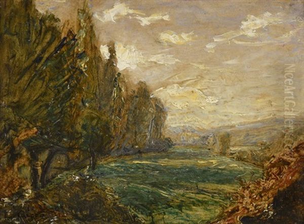 Paysage Oil Painting by Louis-Hilaire Carrand