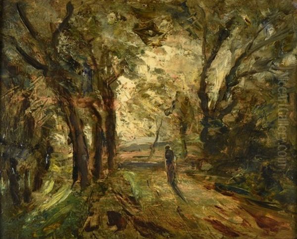 Chemin A L'oree Du Bois by Louis-Hilaire Carrand