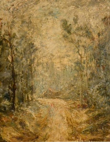 Maison Au Bout Du Chemin Oil Painting by Louis-Hilaire Carrand