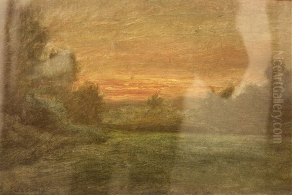 Crepuscule Oil Painting by Louis-Hilaire Carrand