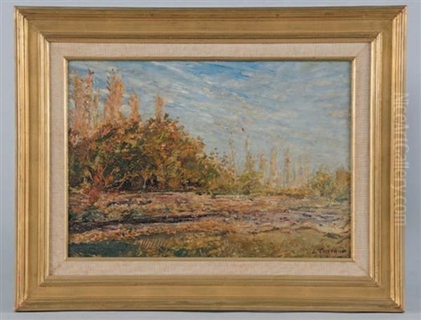 La Prairie Et Cours D'eau En Sous-bois (2 Works) Oil Painting by Louis-Hilaire Carrand