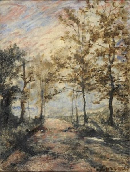 Chemin Sous Les Arbres Oil Painting by Louis-Hilaire Carrand