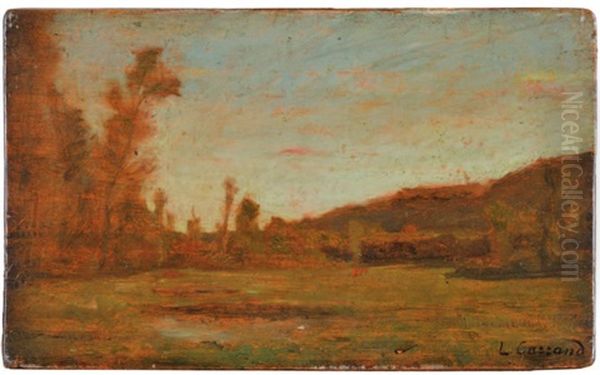 Coucher De Soleil Oil Painting by Louis-Hilaire Carrand