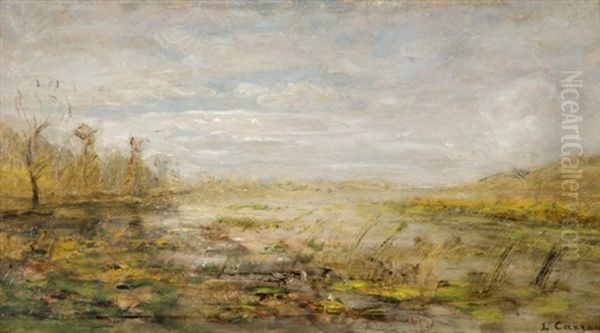 Marais Dans Les Dombes Oil Painting by Louis-Hilaire Carrand