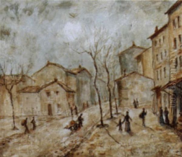 Strassenansicht In Lyon Oil Painting by Louis-Hilaire Carrand