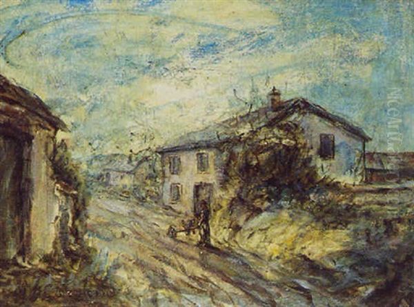 La Brouette Oil Painting by Louis-Hilaire Carrand