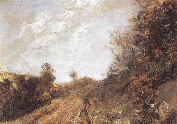 Chemin De Campagne Oil Painting by Louis-Hilaire Carrand