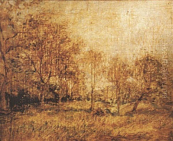 Payage D'automne Oil Painting by Louis-Hilaire Carrand