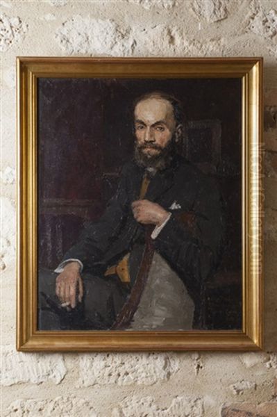 Portrait D'auguste Pierret Oil Painting by Georges Henri Carre