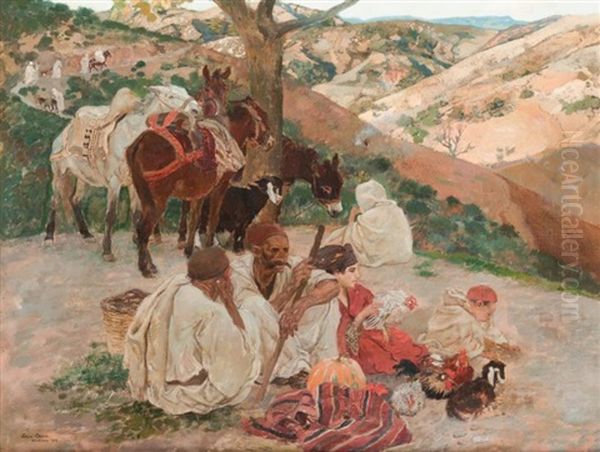 En Kabylie Oil Painting by Leon Carre