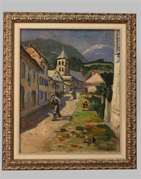 Rue D'un Village De Montagne Oil Painting by Raoul Carre