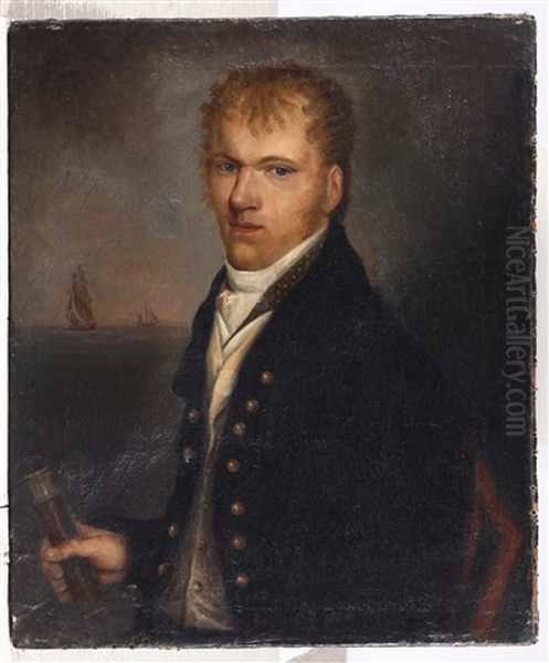 Ritratto Del Capitano Seth Crosby Oil Painting by Rosa Bacigalupo Carrea