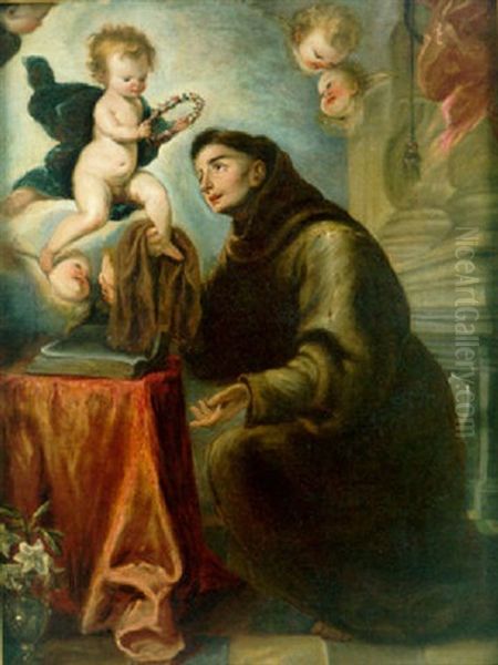 Vision De San Antonio De Padua Oil Painting by Juan Carreno De Miranda