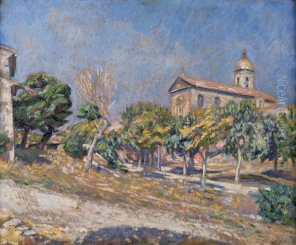 Eglise En Provence by Augustin Carrera