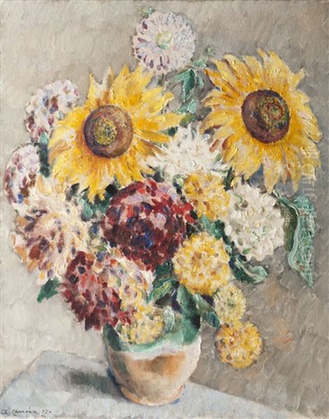 Vase Aux Tournesols by Augustin Carrera