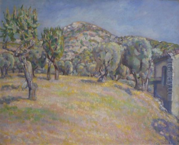 Paysage De Provence Oil Painting by Augustin Carrera