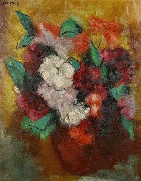 Nature Morte Au Bouquet Oil Painting by Georges Carrey