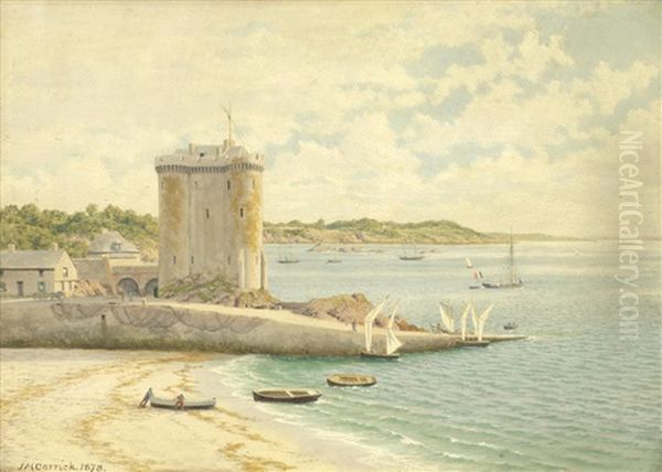 The Solidor - St Servan, St Malo Oil Painting by John Mulcaster Carrick