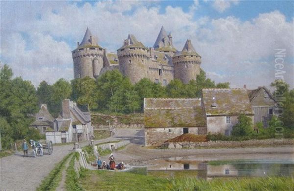 Chateaubriand - Combourg Near Dinan Oil Painting by John Mulcaster Carrick