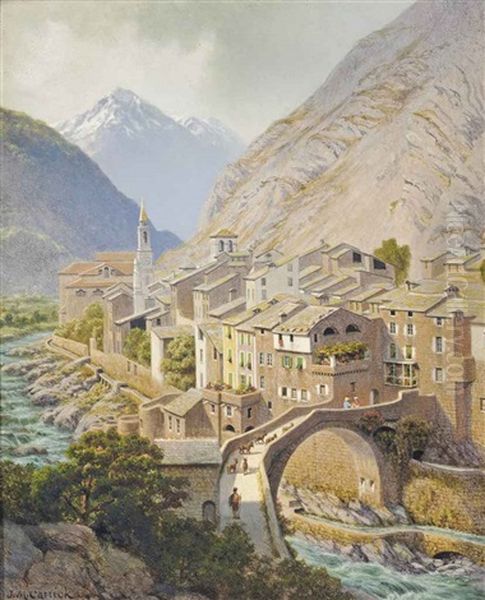 Breil-sur-roya In The Alps by John Mulcaster Carrick