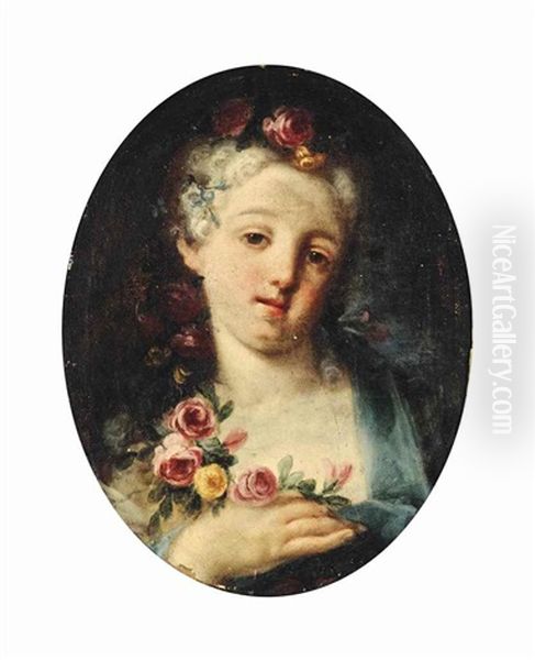 Portrait Of A Girl Oil Painting by Rosalba Carriera