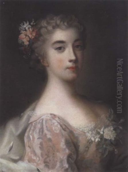 Bildnis Einer Jungen Dame (ritratto Di Giovane Donna) Oil Painting by Rosalba Carriera