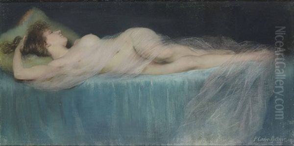 Sleeping Nude Oil Painting by Pierre Carrier-Belleuse