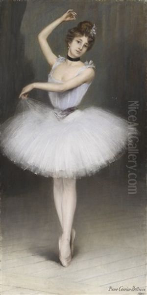 A Ballerina Oil Painting by Pierre Carrier-Belleuse