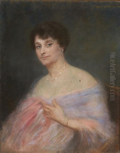 Portrait D'elegante by Pierre Carrier-Belleuse