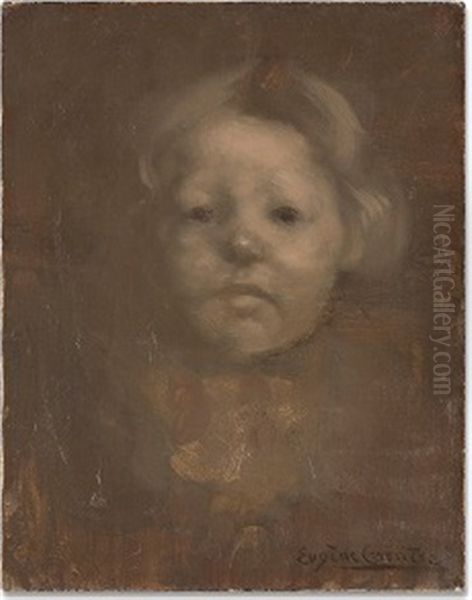 Portrait Of A Boy Oil Painting by Eugene Carriere