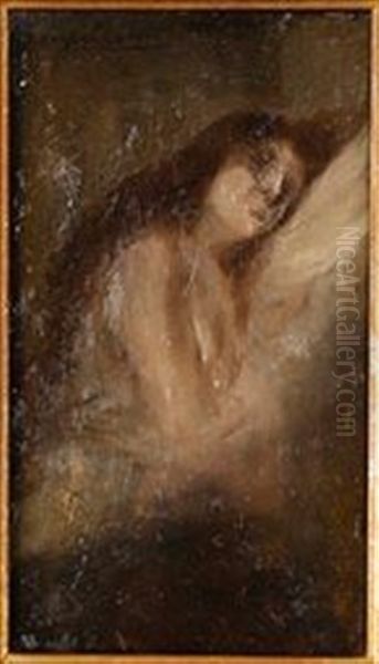 Femme Alanguie Oil Painting by Eugene Carriere