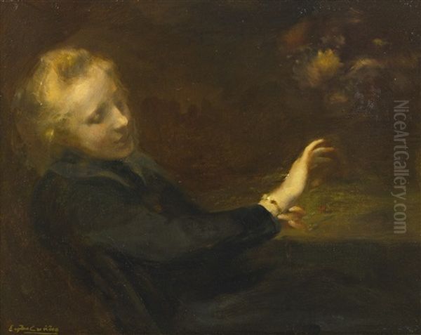 Nouvelle Montre-bracelet Oil Painting by Eugene Carriere