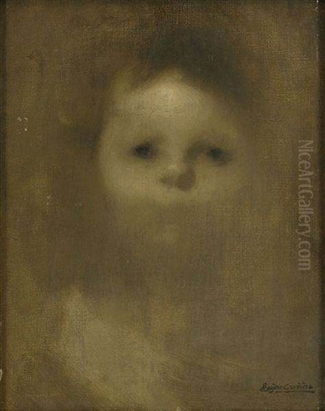 Portrait D'enfant (arsene Carriere) Oil Painting by Eugene Carriere