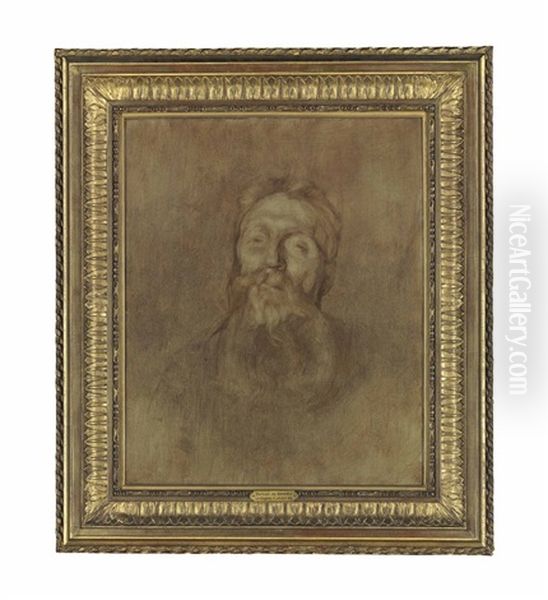 Portrait Of Auguste Rodin Oil Painting by Eugene Carriere