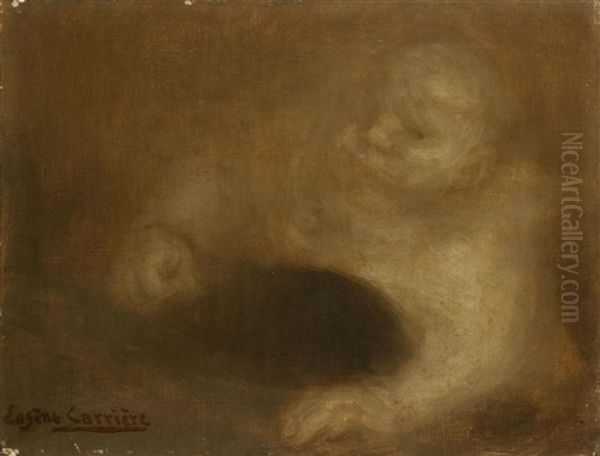 L'enfant A La Soupe Oil Painting by Eugene Carriere