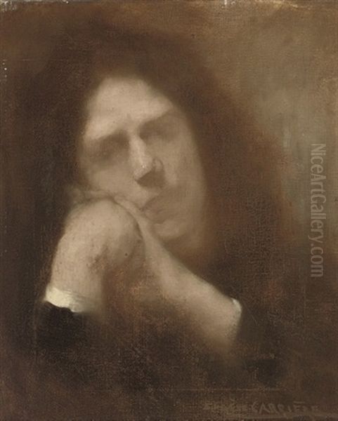 Melancolie - Mme Carriere by Eugene Carriere