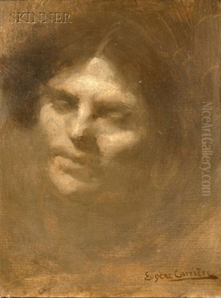 Portrait (sketch) Oil Painting by Eugene Carriere