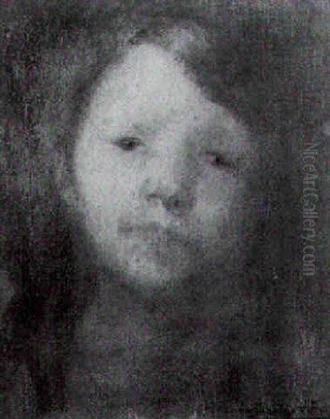 Visage D'enfant Oil Painting by Eugene Carriere