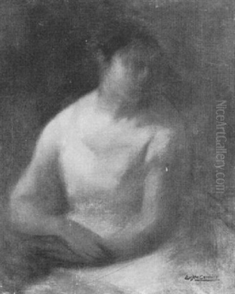 Seated Woman Oil Painting by Eugene Carriere