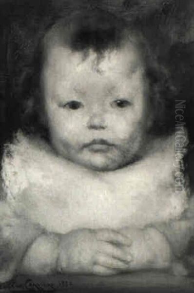 Jeune Enfant Oil Painting by Eugene Carriere