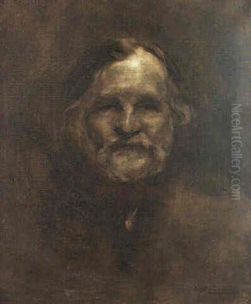 Portrait Du Docteur Metchnikov Oil Painting by Eugene Carriere