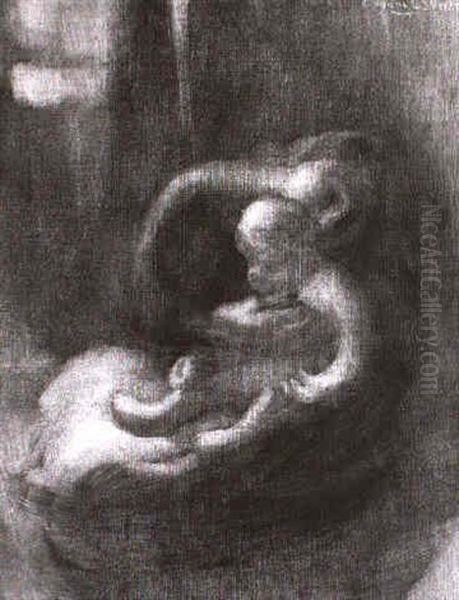 Mere Et L'enfant Oil Painting by Eugene Carriere