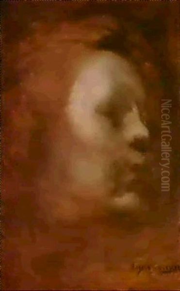 Visage D'homme Oil Painting by Eugene Carriere