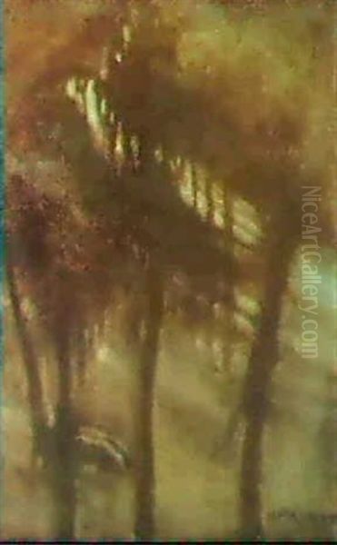 Les Arbres Oil Painting by Eugene Carriere